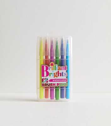 12 Pack Multicoloured Watercolour Brush Pens