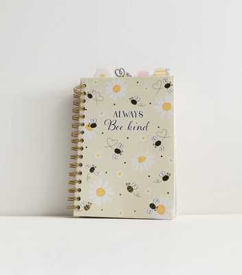 Cream Always Bee Kind Notebook