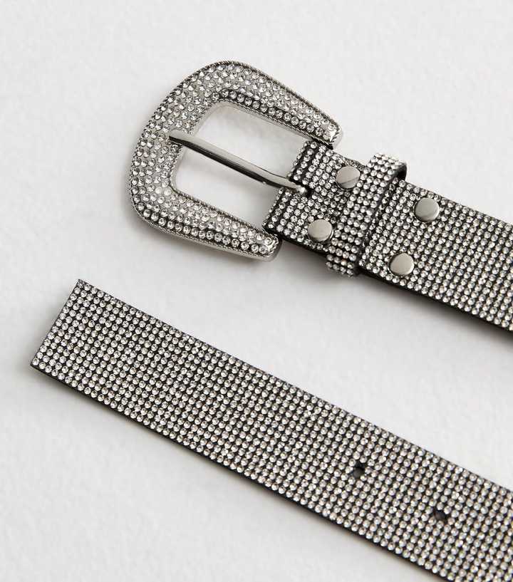 womens silver belts