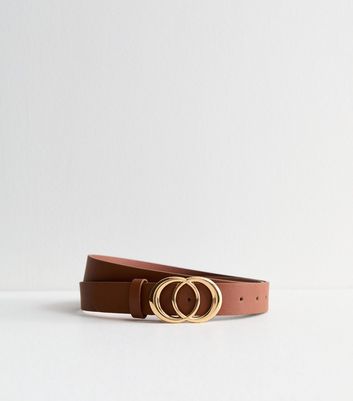 Ceinture Taille Femme Universal Thread - Cuir Marron Clair, Boucle, Taille M, Neuve Avec étiquettes