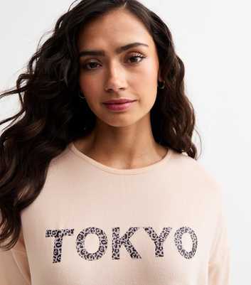 Tall Pale Pink Tokyo Slogan Top