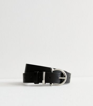 Black Buckled Belt New Look