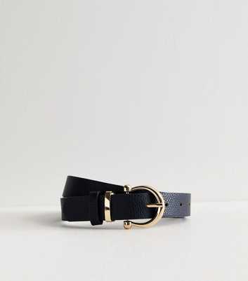 Navy Buckled Belt