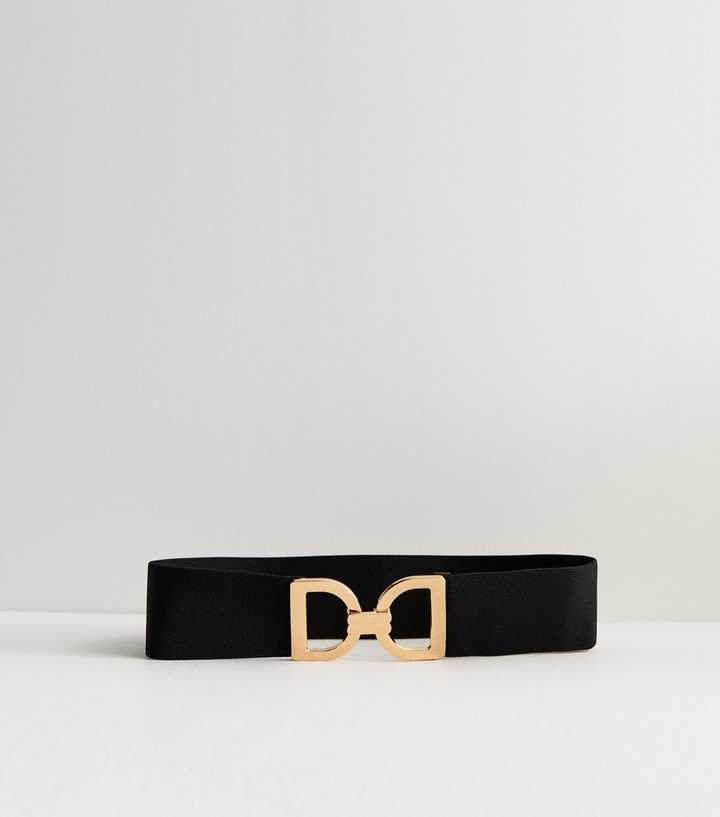 Black D-Buckle Stretch Belt 