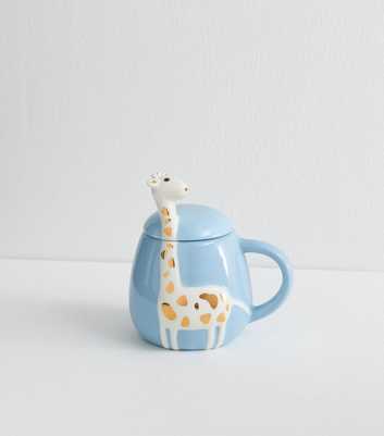 Blue Giraffe Lid Mug