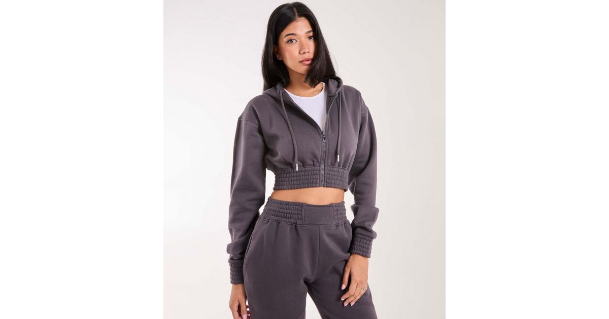 Pink And Grey Cow Print Women's Zip Up Hoodie