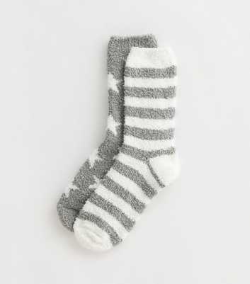 Pack Of 2 Star And Stripe Fleece Socks