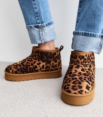 New look animal print boots shops