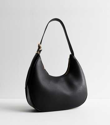 Black Buckled Shoulder Bag