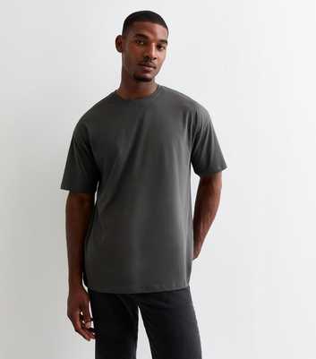 Grey Cotton Oversized T-Shirt 