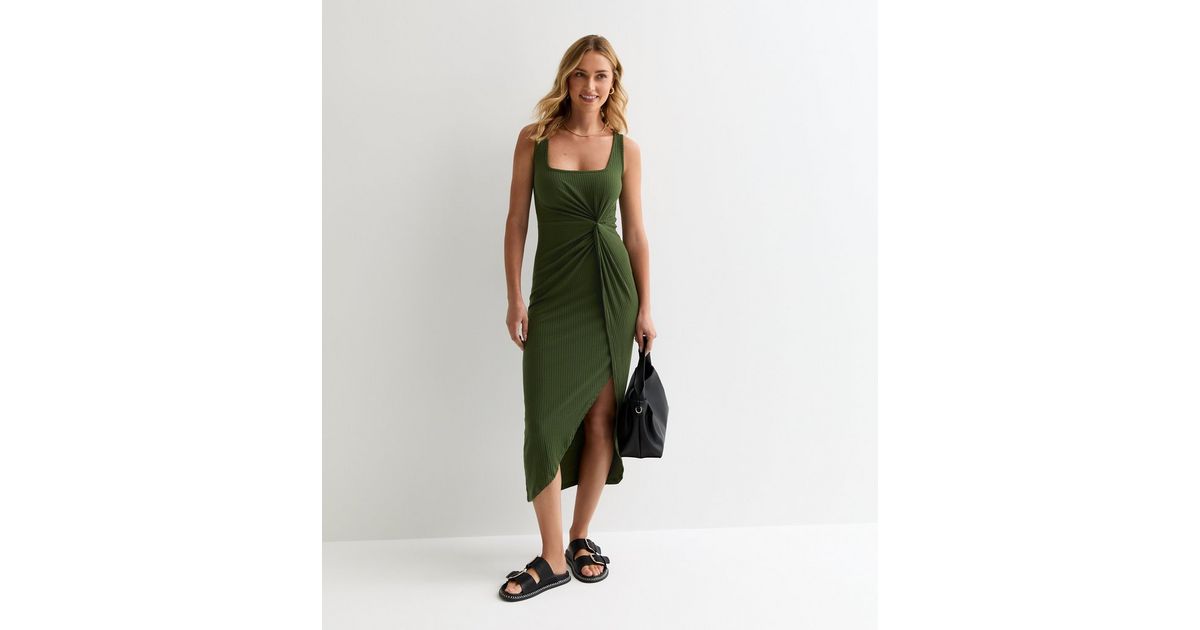 Mabel Knot Dress Green