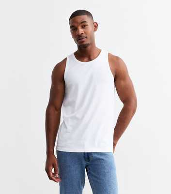 White Regular Cotton Jersey Vest