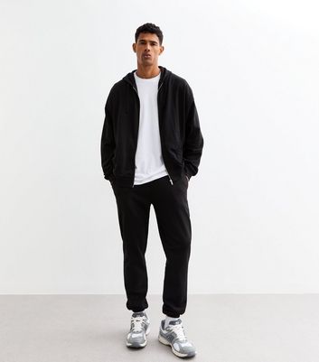 Black oversized zip hoodie online