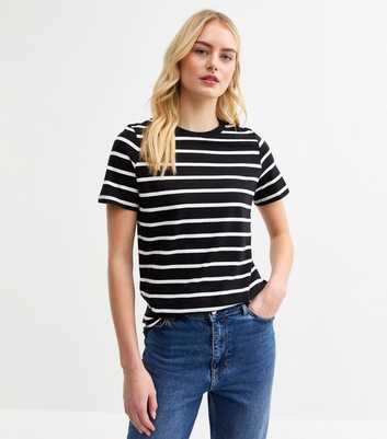 Black Striped Jersey T-Shirt