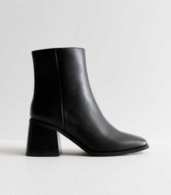 Black Block Heel Ankle Boots