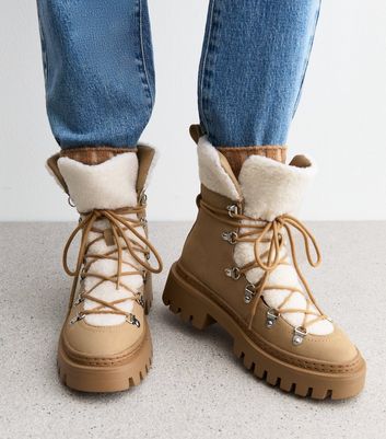 Fleece ankle boots best sale