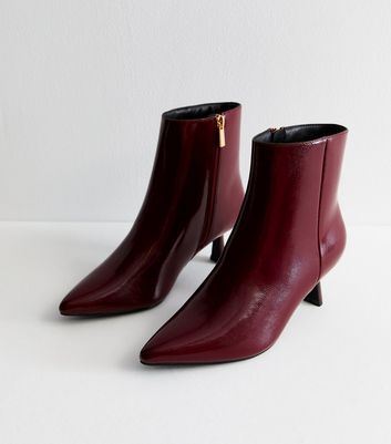 New look burgundy fashion boots