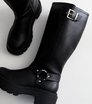 Calf biker boots best sale