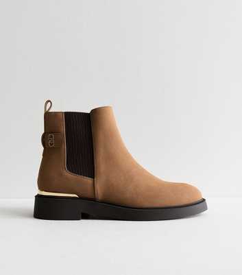 Tan Suedette Chelsea Boots