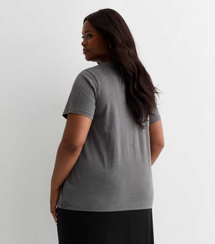 Curves Dark Grey Fleetwood Mac Rumours Oversized T-Shirt | New Look