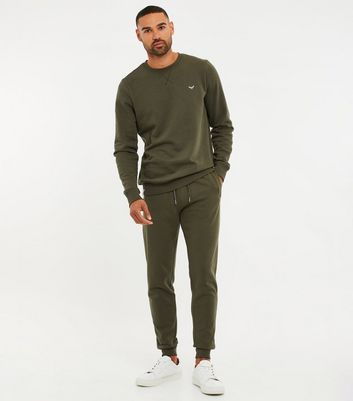 Men's Threadbare Green Regular Joggers New Look