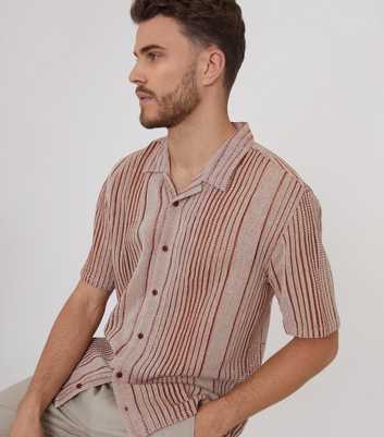 Threadbare Rust Textured Shirt 