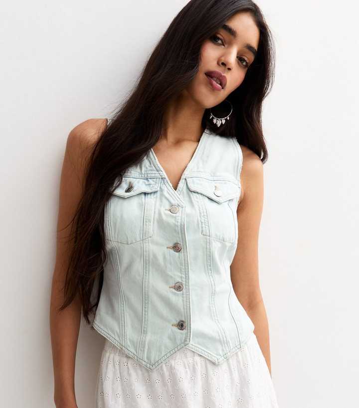 Light Blue Denim Waistcoat 