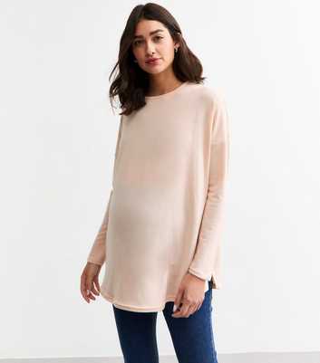 Maternity Cream Long Sleeve Top