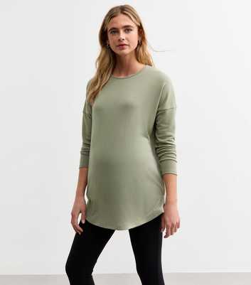 Maternity Green Long Sleeve Top