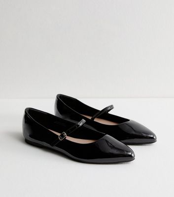 Black flat mary jane shoes online