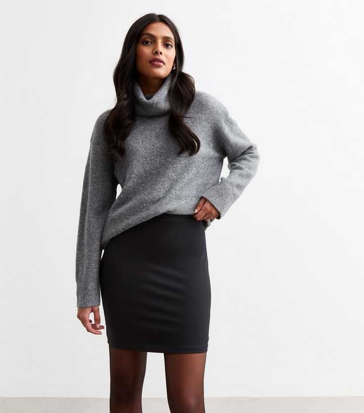 Mini Skirt Black Work Skirts Plus Size Women's Plus Size Midi