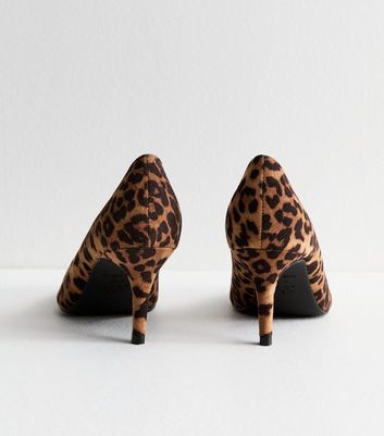 Brown Leopard Print Stiletto Heel Court Shoes New Look