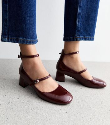 Maroon mary jane shoes on sale