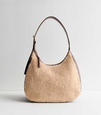 Cream Borg Shoulder Bag