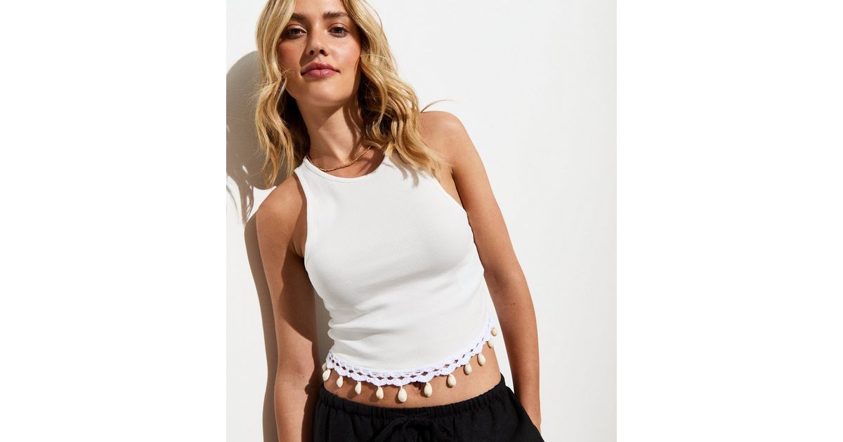 Payback Shell Trim Top - White