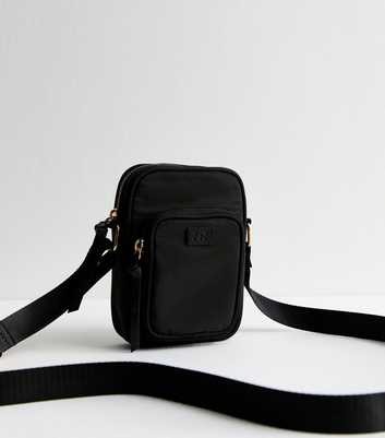 Black Double Compartment Phone Bag