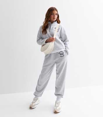 Girls Grey Hudson Valley Cotton Blend Joggers