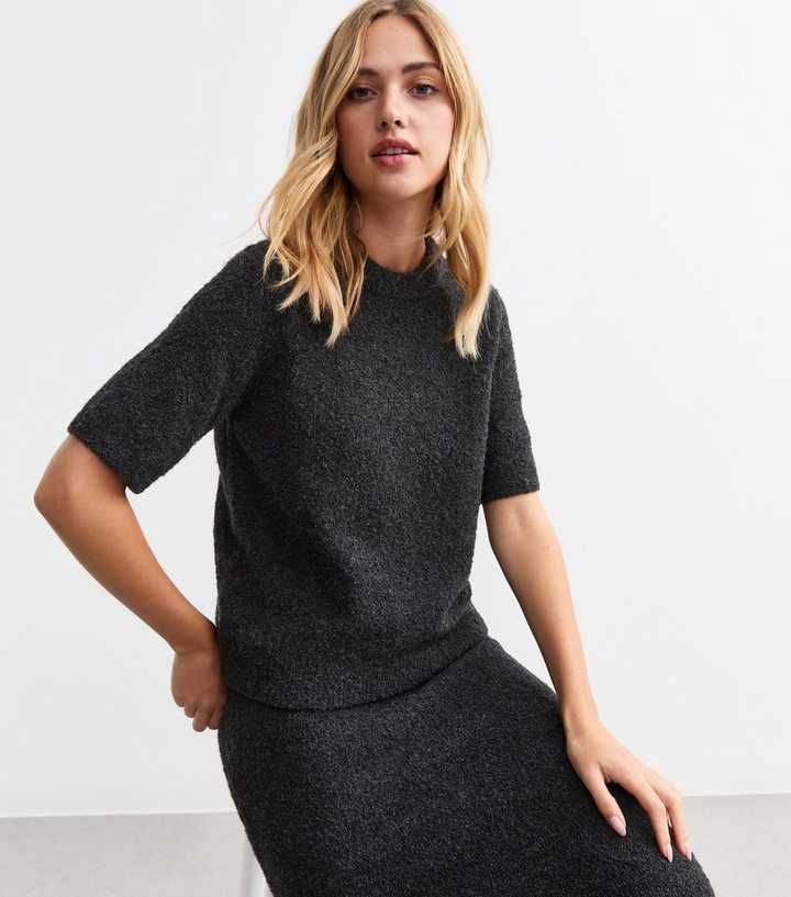 dark-grey-boucl-knit-top-new-look
