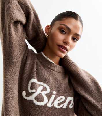 Brown Crew Neck Bien Jumper