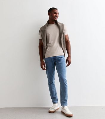 【送料&関税込】Stone  Cotton Crew-neck T-shirt Stone Cotton Crew Neck T-Shirt | New Look