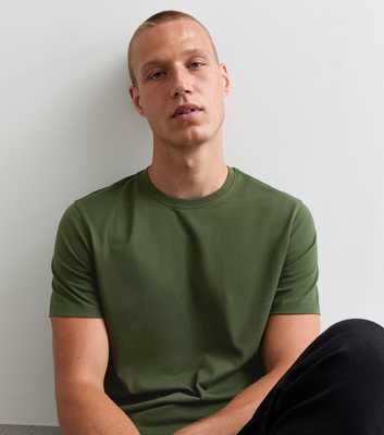 Green Cotton Crew Neck T-Shirt