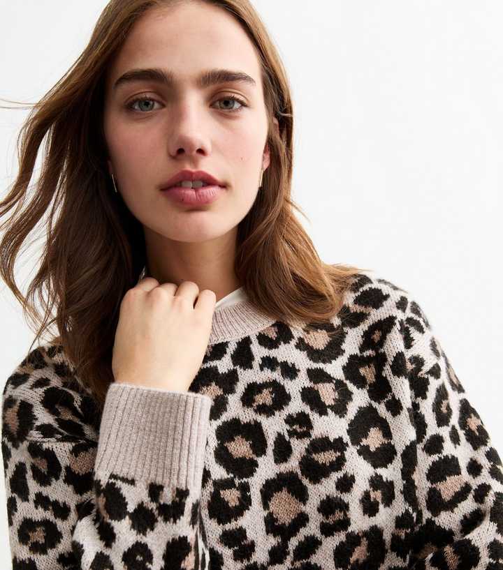 Brown Leopard Print Jumper