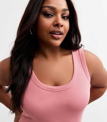 Curves Pink Wide Strap Scoop Neck Vest