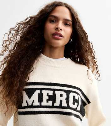 Off White Merci Two Tone Jumper 