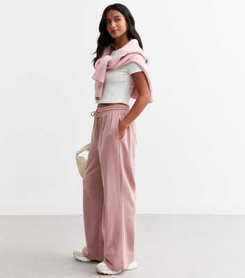 Petite Pink Wide Leg Joggers