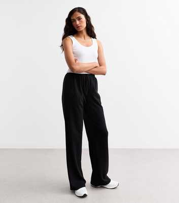 Tall Black Wide Leg Joggers