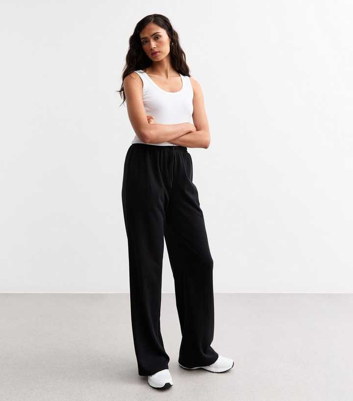 Wide Leg Joggers Next Jogging Bottoms Womens Tall Black Wide Leg
