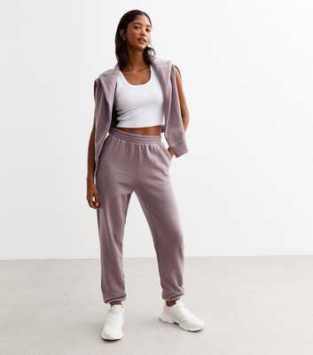 Lilac Elasticated Waist Cuffed Joggers