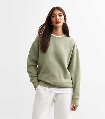 Khaki Crew Neck Sweatshirt