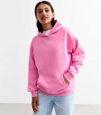 Pink Cotton Blend Hoodie